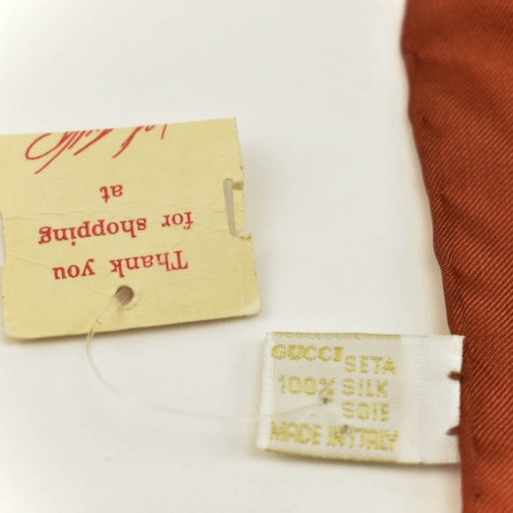 Gucci Black/Red/Gold Equestrian & Logo Silk Scarf - Picture 8 of 8